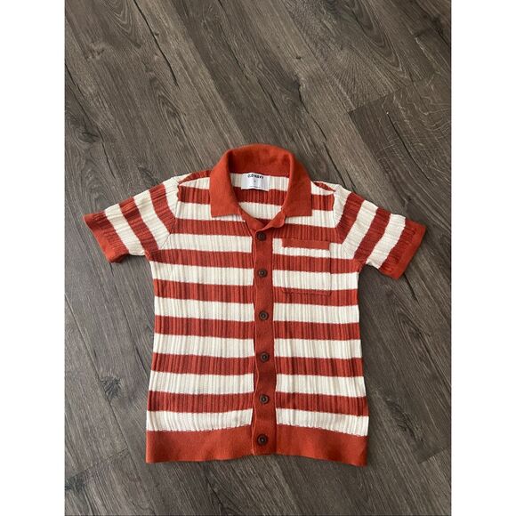 Old Navy Striped Button-Front Pocket Sweater for Toddler Boys size 5 - Picture 1 of 3